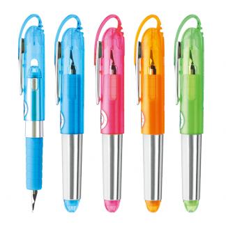 科学家系列硬笔书法专用F型4+1拔帽钢笔